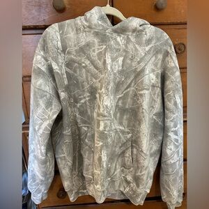 Abercrombie & Fitch Gray and Cream Hoodie